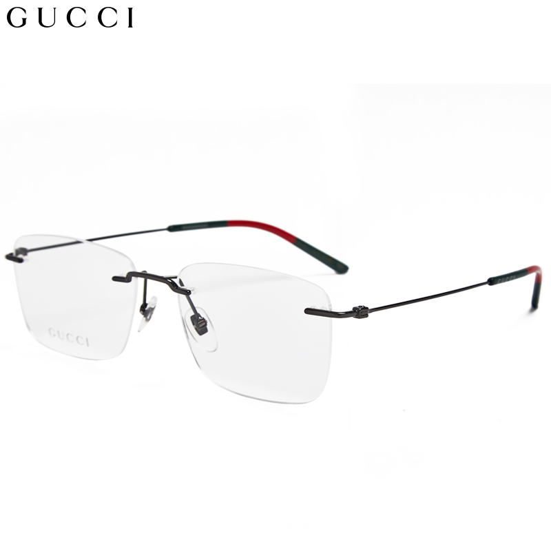 古驰(GUCCI)眼镜框男 镜架 透明镜片浅灰色镜框GG0399O 001 56mm