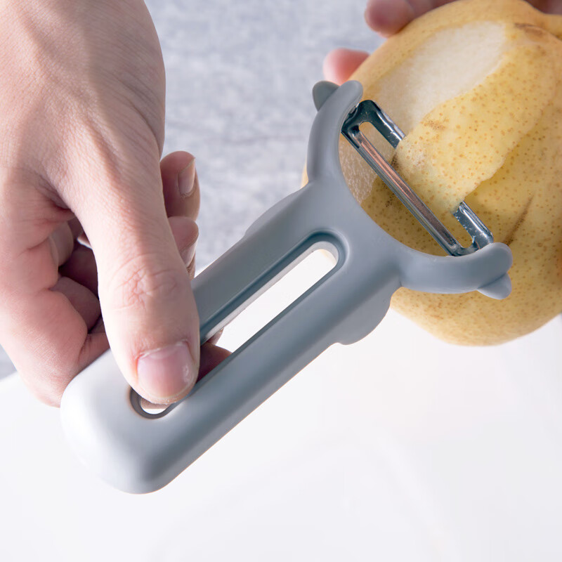 土豆削皮刀 不锈钢二合一多功能刨丝器切丝器水果去皮刀厨房小工具 带挖芽土豆削皮刀 颜色随机发