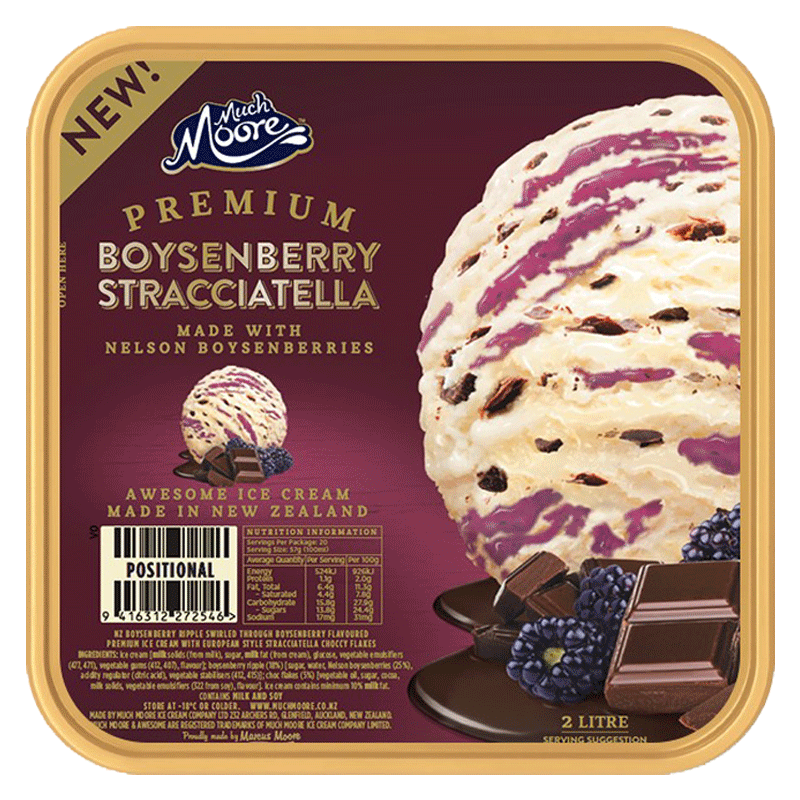 玛琪摩尔冰淇淋新西兰进口大桶网红Muchmoore冷饮雪糕生鲜水果巧克力冰激凌 博伊森莓味 2000ml/家庭装
