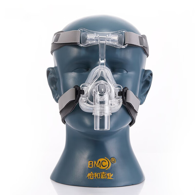 瑞迈特呼吸机鼻罩BMC-NM2家用无创睡眠呼吸机止鼾器通用配件带氧气接口含头带 鼻罩 中号M送管路
