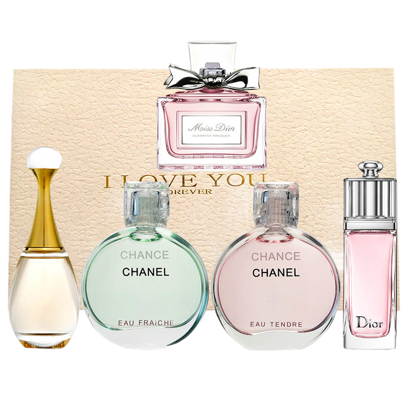 【节日礼物】Chanel香奈儿香水女士礼盒套装邂逅系列 粉+绿邂逅各+真我/甜心/魅惑