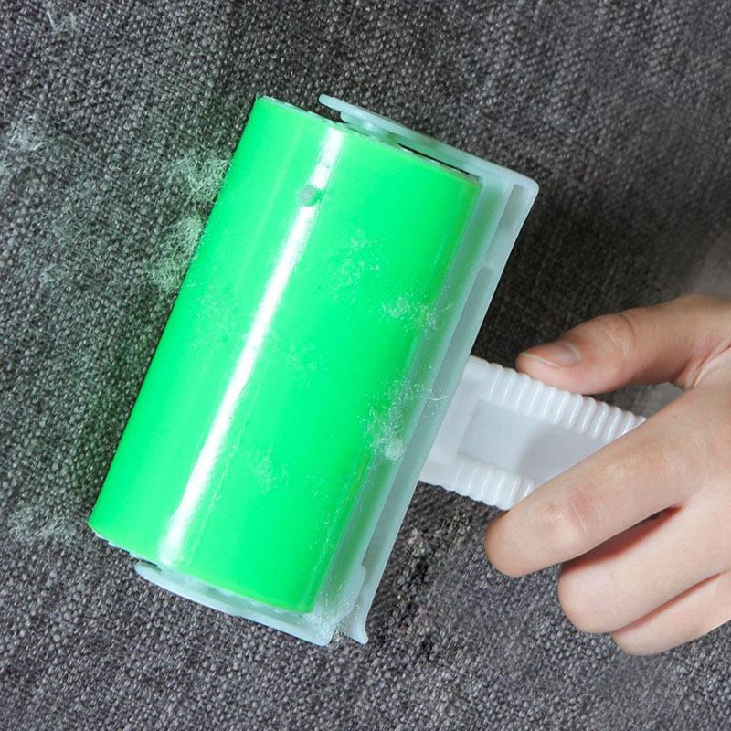 SAFEBET 粘毛器吸毛器衣物去球去毛球器衣物粘尘纸静电刷可撕式除毛刷滚筒 绿色