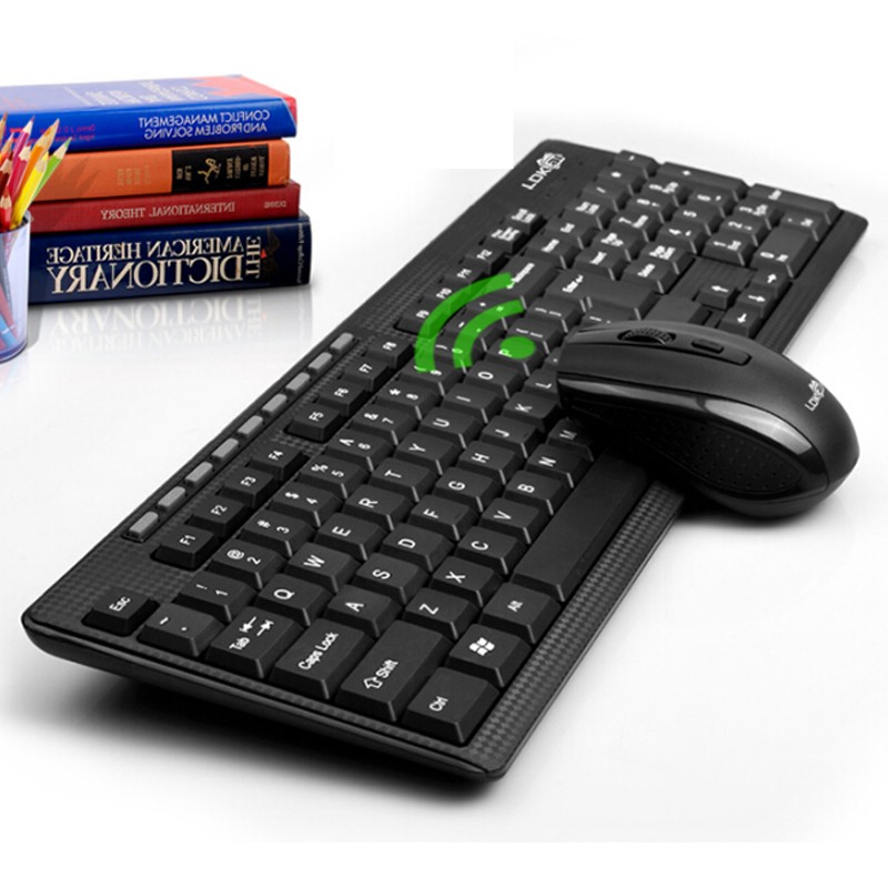 雷迪凯无线键盘鼠标套装 笔记本电脑台式机通用 键盘静音 办公家用 2.4G 10米内可用 黑色 无线套装 键盘+鼠标