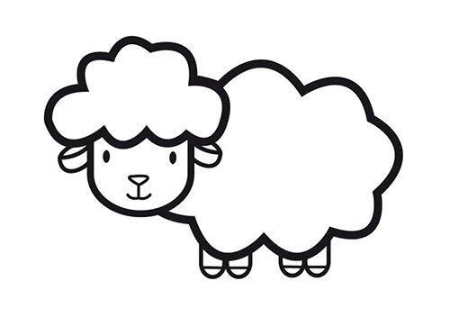 怎么画羊简笔画四年级（画一个最简单的羊)