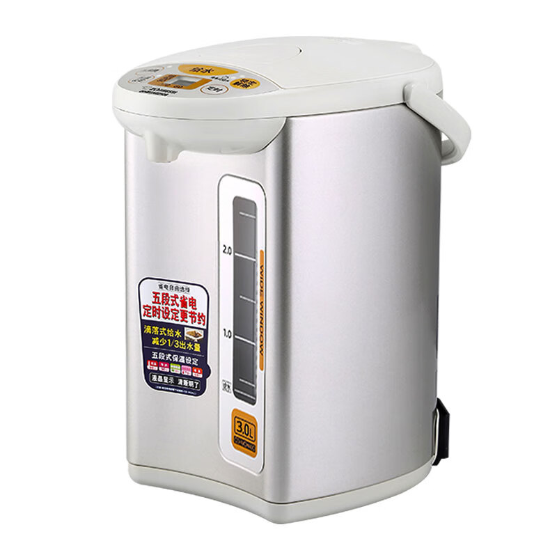 象印（ZOJIRUSHI） 电热水瓶3L微电脑五段控温多功能保温家用烧水壶 CD-WCH30C-SA