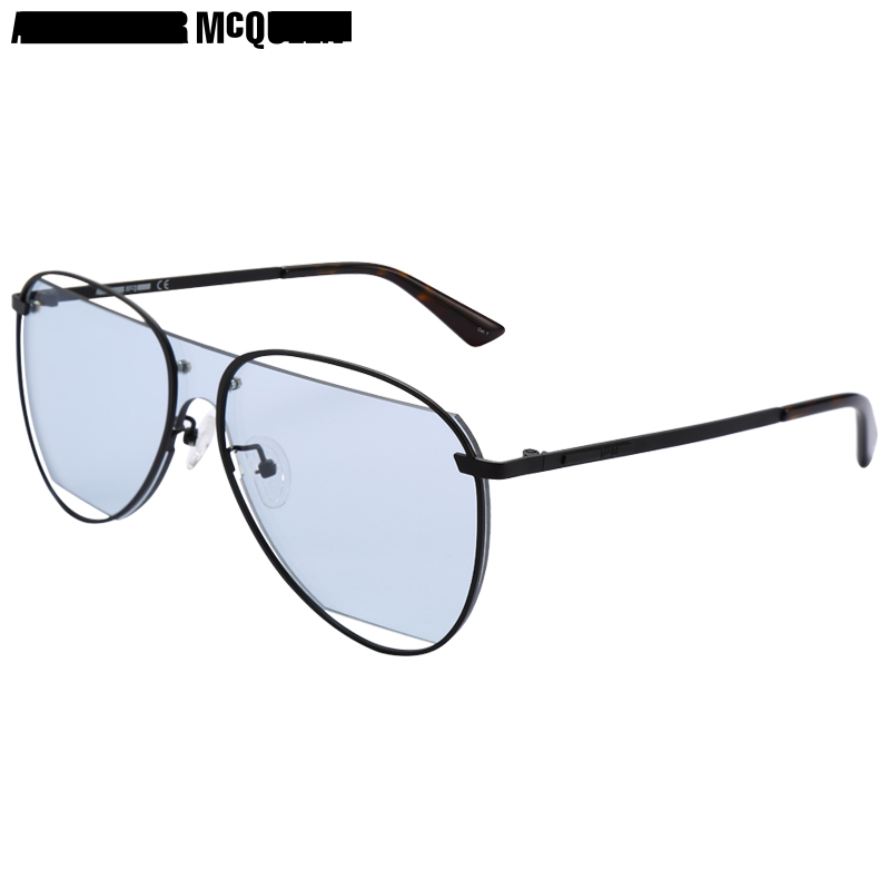 麦昆(McQ)太阳镜男女 墨镜 蓝色镜片黑色镜框MQ0196S 004 99mm