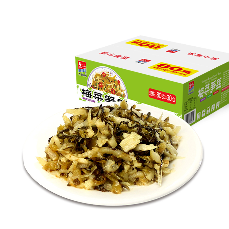 紫山(Zishan)梅菜笋丝雪菜咸菜下饭菜拌饭菜60g*30