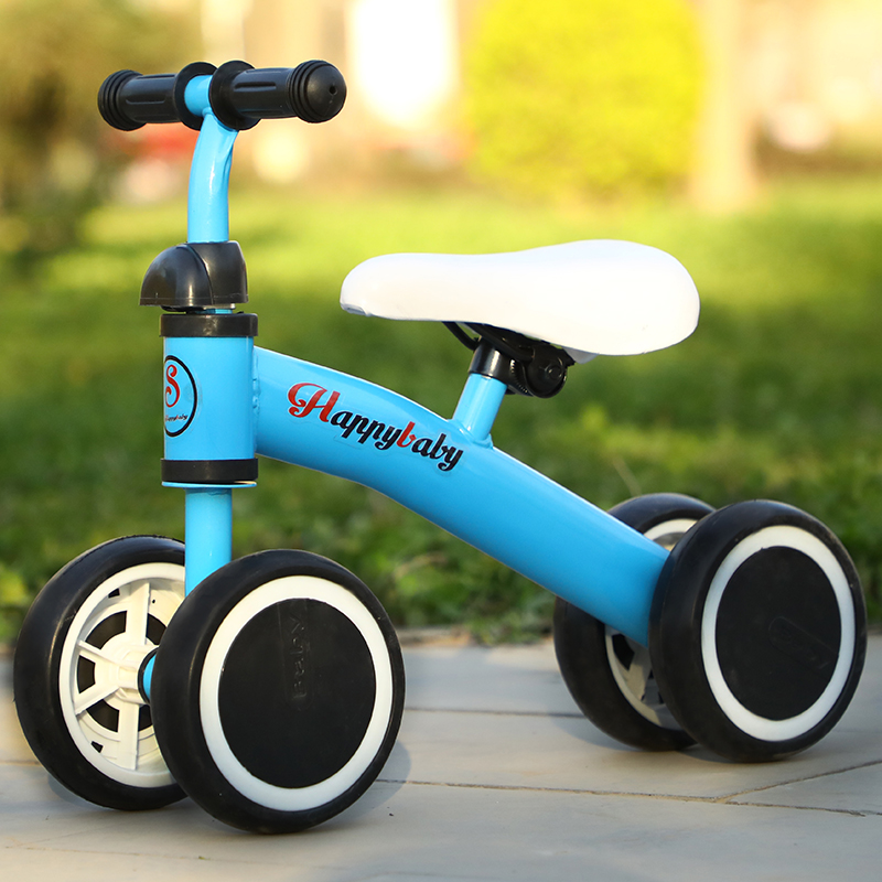 儿童平衡车婴儿学步滑行宝宝10个月到24个月左右溜溜车小孩玩具扭扭车生日礼物 蓝色