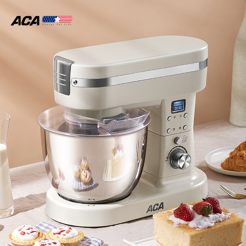 北美电器（ACA）厨师机和面机家用商用直流电子式低噪大容量全自动多功能料理机打蛋器ASM-EM60A 升级款