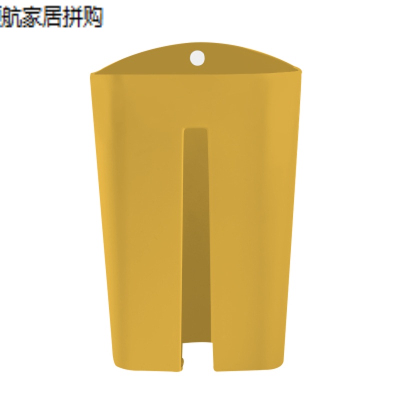 垃圾袋收纳放塑料袋收纳盒壁挂式装厨房方便袋子抽取整理盒v6 姜黄色