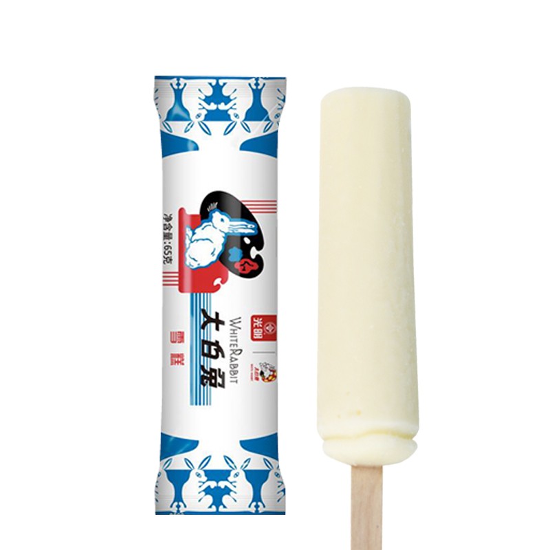 【领券满199减100】光明 冰淇淋网红冰激凌雪糕冰棒 光明大白兔冰淇淋65g*20支