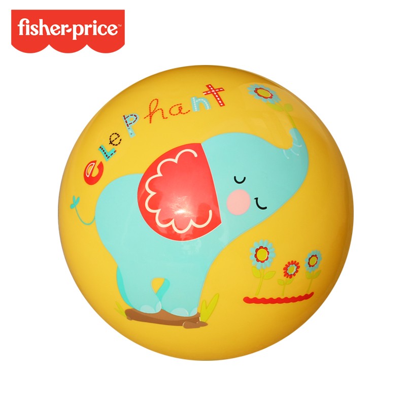 费雪（Fisher-Price）玩具球1-3岁儿童皮球婴儿手抓球拍拍球幼儿园小篮球宝宝户外玩橡胶球 22CM黄色拍拍球送打气筒