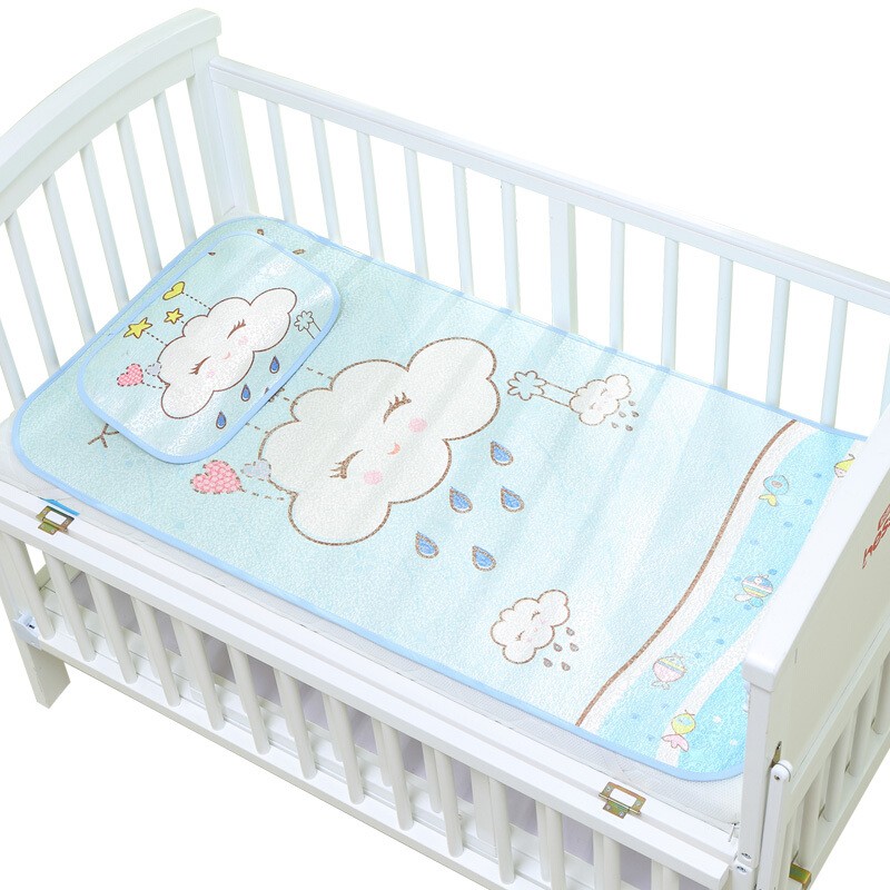 麦卡兔 婴儿凉席冰丝新生儿宝宝凉席儿童婴儿床凉席幼儿园专用凉席 小云朵（凉席+枕头） 120*60cm