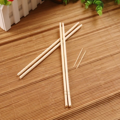 一次性筷子卫生筷天然竹筷方便筷打包圆筷饭店快餐外面用一次性快子带 直径5.0MM（80双不带牙签）