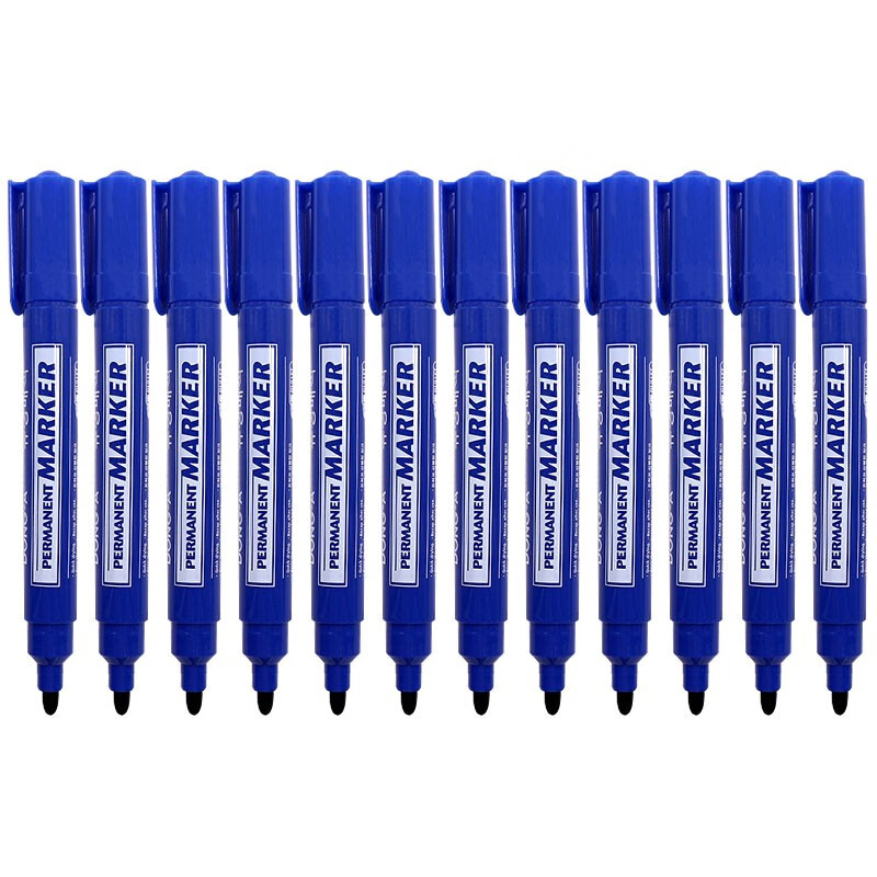 韩国东亚（DONG-A）原装进口 单头油性记号笔 勾线笔会议笔 物流笔大头笔 #31 蓝色6支装