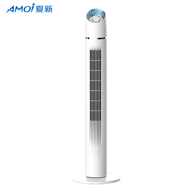 夏新（Amoi）家用大风量遥控节能落地扇塔扇 办公智能定时塔式无叶电扇省电风扇 机械款1.1米高（可摇头）