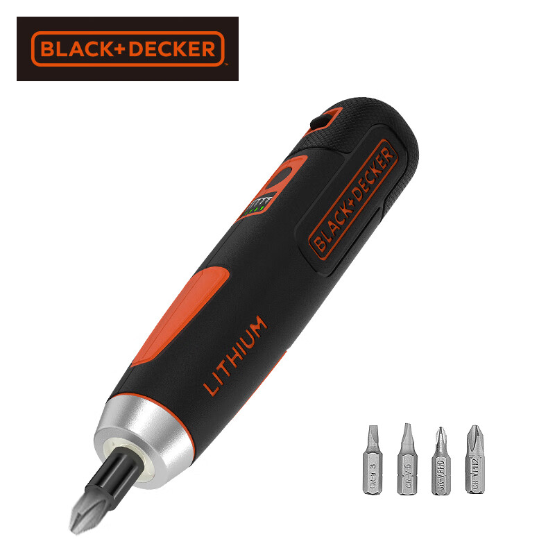 百得（BLACK&DECKER）Smart Push 电动螺丝刀 电钻起子 小型充电式手电钻电动螺丝批 家用电动工具BD40K4