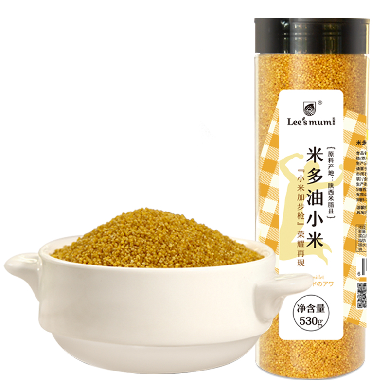 乐食麦 米多油小米 530克黄小米原产陕北米脂小黄米月子米 米多油小米530g