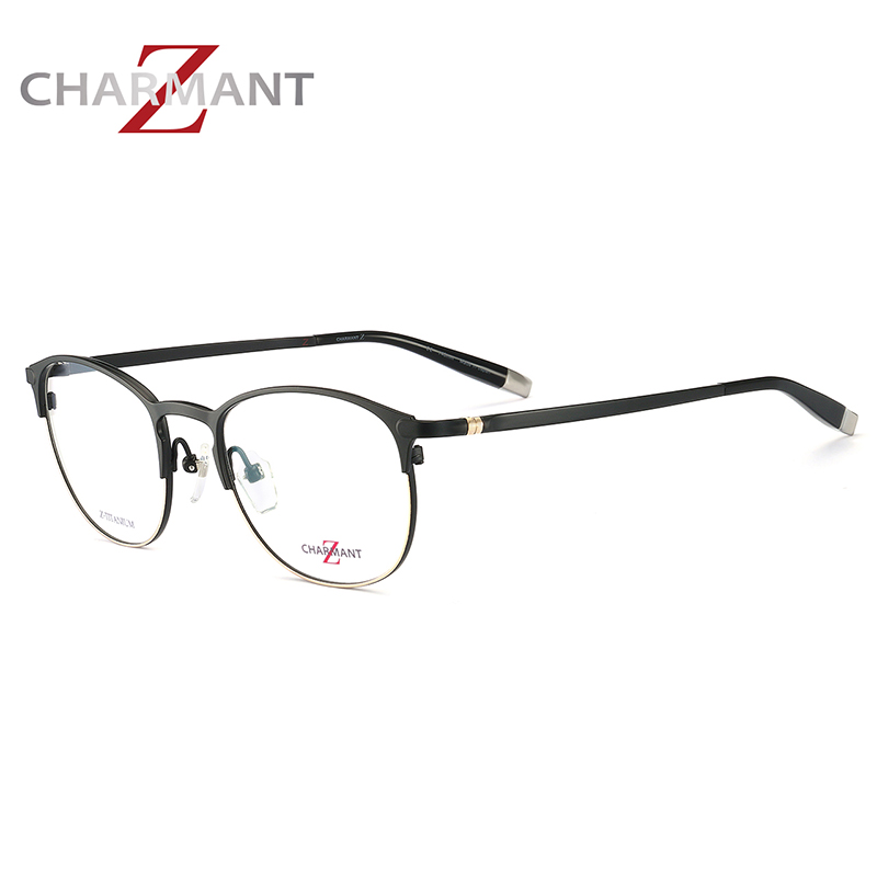 CHARMANT/夏蒙眼镜框 Z钛系列男女款黑色全框Z钛光学