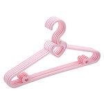 华嘉 儿童衣架挂钩婴儿宝宝新生儿小孩家用多功能衣挂晾衣服架挂衣架子 北欧粉 10个装