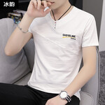 冰韵 短袖t恤男夏季t恤男士短袖新款翻领保罗polo衫夏装休闲潮流男装半袖上衣服 白 XL