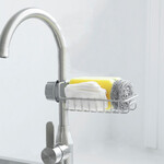 百露厨房创意沥水置物架水龙头架子水池抹布收纳架不锈钢洗碗布整理架 水龙头沥水架