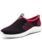 御福德老北京布鞋女单鞋春夏季平底运动休闲鞋中老年轻便防滑一脚蹬妈妈鞋 黑色-单鞋 37