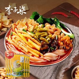 李子柒 螺蛳粉 （水煮型）广西柳州特产 煮食方便速食酸辣米粉米线袋装 330g*5袋 方便食品