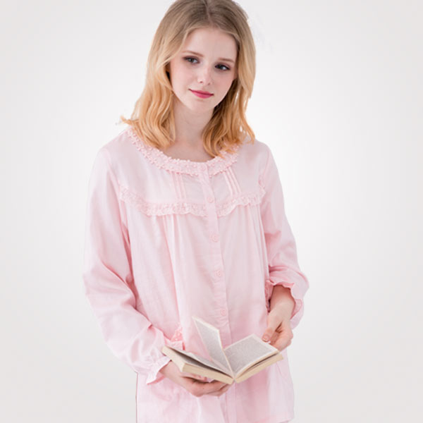 芬腾轻薄纯色棉质睡衣