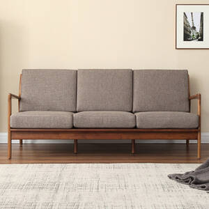 致林实木三人位沙发