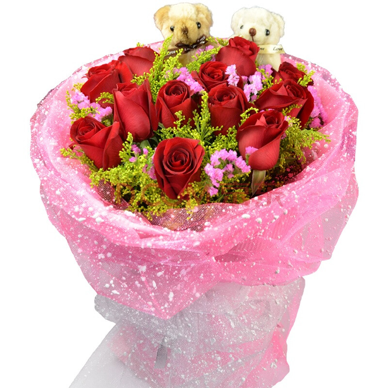 鲜花速递 12枝红玫瑰 倾城之恋 非节日时间