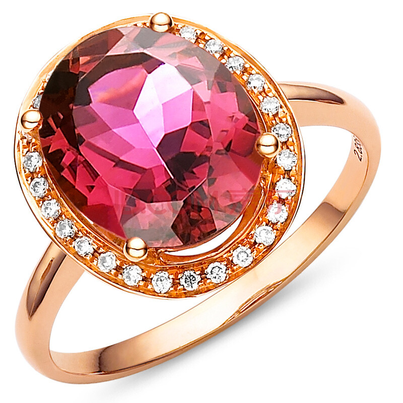 29天然碧玺钻石戒指/女戒-心灵密码 天然宝石系列 13