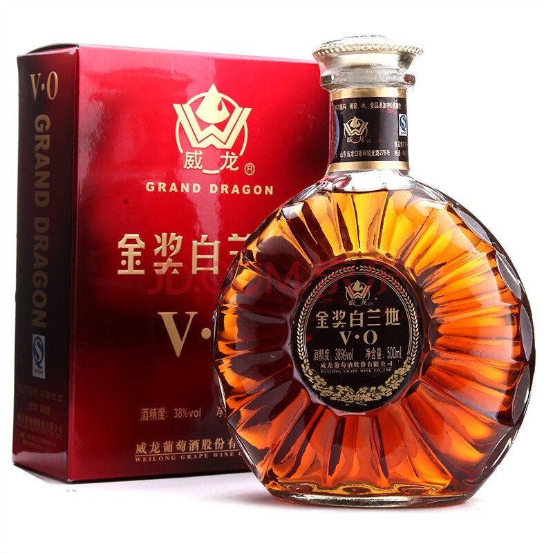 威龙 金奖白兰地(v.o) 纸盒装 500ml