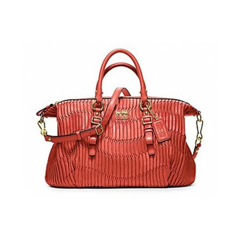 coach蔻驰 斜挎手提包女包21280 麦迪逊系列 橙色