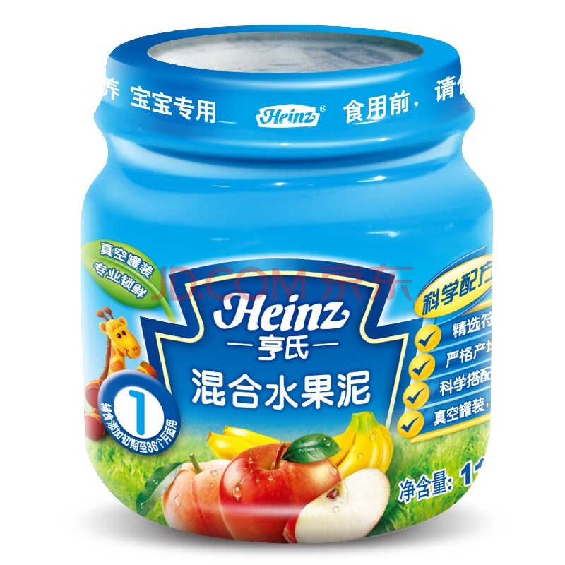 亨氏 (heinz) 混合水果泥 1段 (辅食添加初期 6.50 京东商城去看看