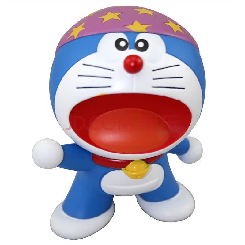 哆啦a梦 叮当魔界大冒险 魔法彩星帽 迷你版 机器猫 手办模型