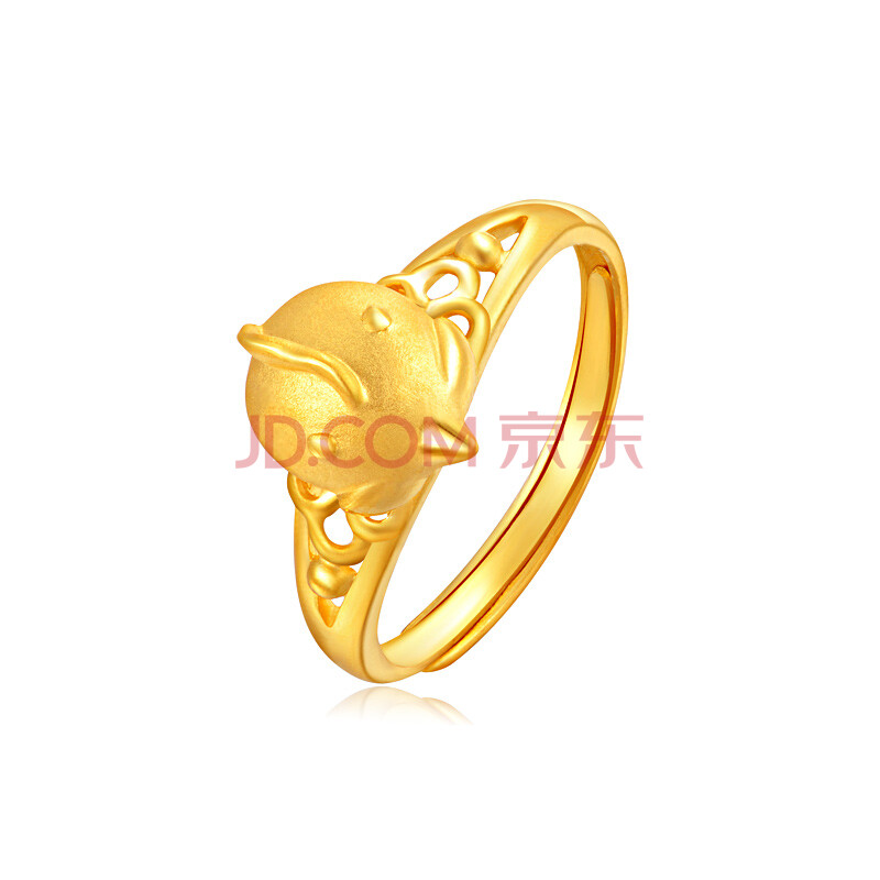 春季上新雅宝福雅宝福999千足金24k纯黄金女士生肖小鸡戒指女款 4.37g