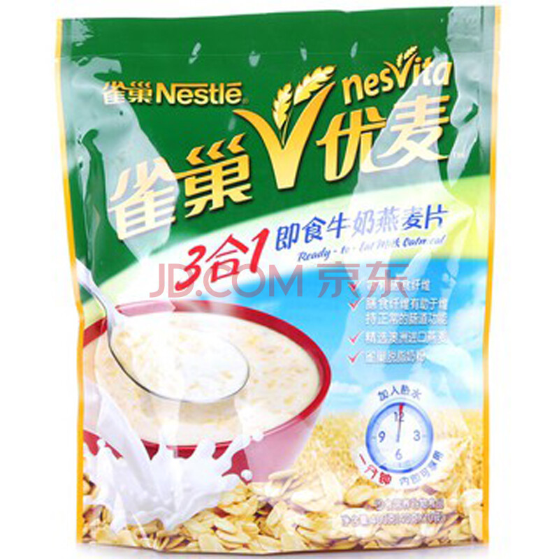 nestle雀巢优麦3合1即食牛奶燕麦片 400g