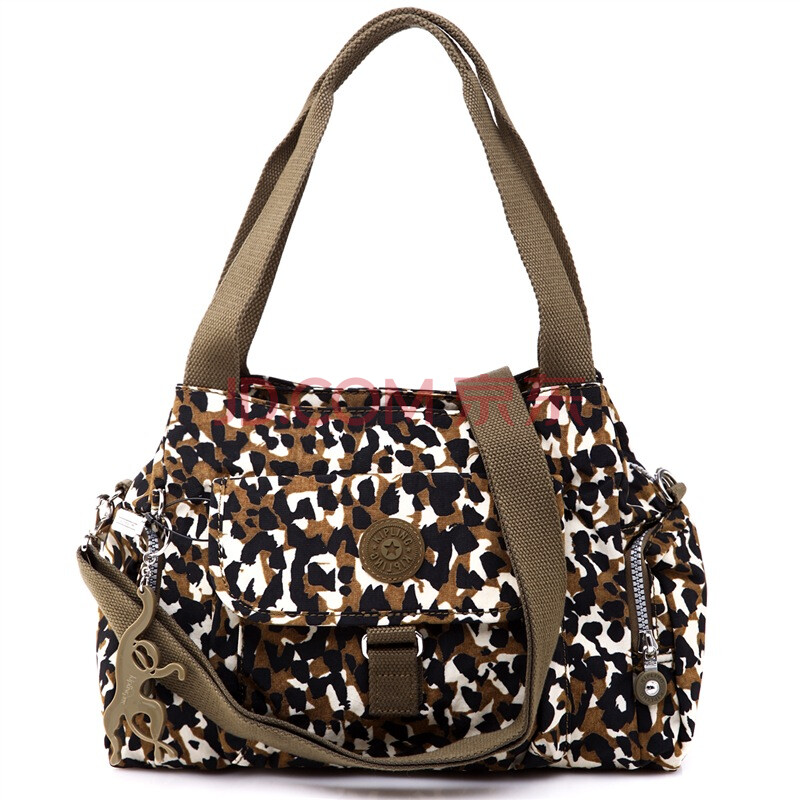 kipling 吉普林中性豹纹织物手提包 hb3583 sheeny xy