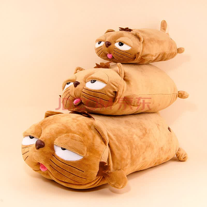 韩国dinga 大懒猫/大脸猫抱枕 小猫咪抱枕 毛绒玩具公仔 45cm