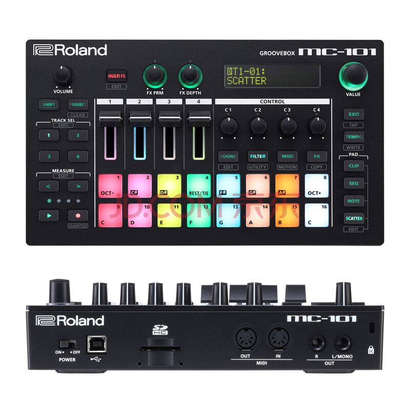 罗兰roland mc-101 mc-707 groovebox 音序录音合成器鼓机效果器 mc
