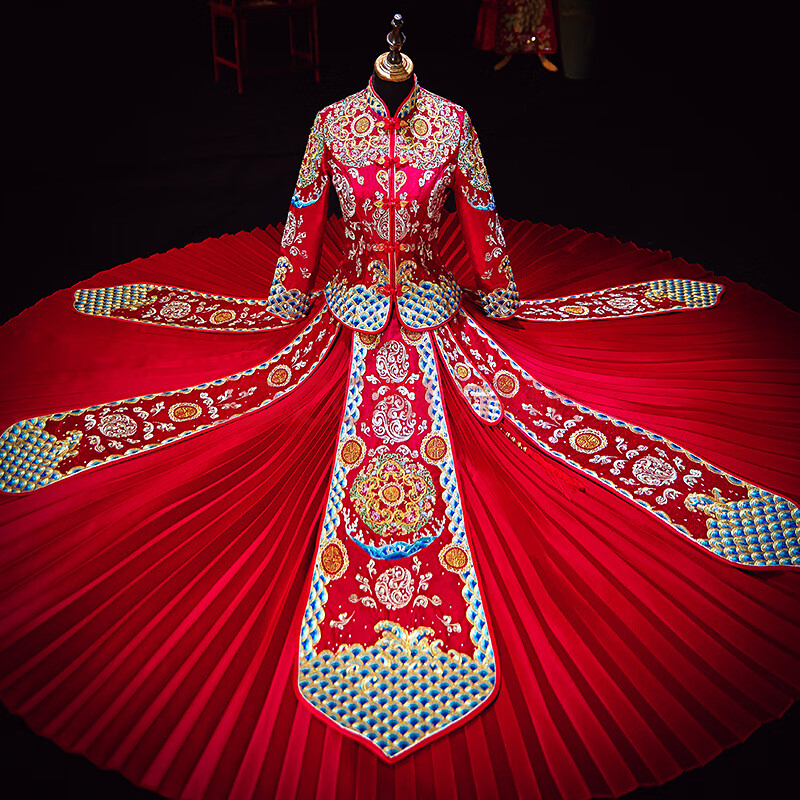 《设计师合作款》中式婚纱2019新款秀禾服新娘礼服古装嫁衣结婚敬酒服