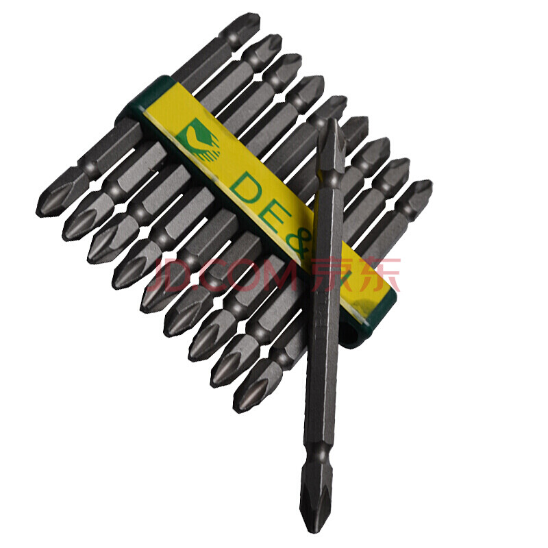 得力(deli)工具十字双头风动螺丝批头 1/4〃 ph2x150mm 每卡十支 ph2x