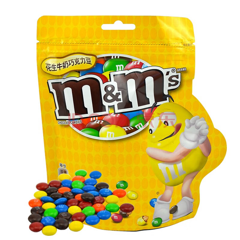 mm豆德芙m&m牛奶巧克力豆德芙儿童办公休闲零食品 袋装 【花生味】