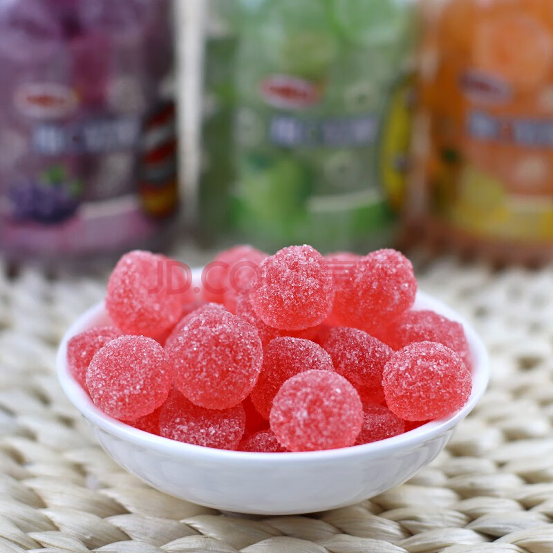店长推荐果汁软糖vc罐装 草莓味 葡萄味 维c糖果 儿童卡通橡皮糖零食