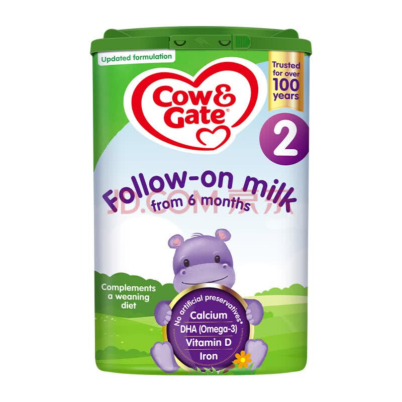 爱尔兰原装进口 英国牛栏(cow&gate) 较大婴儿配方奶粉 2段(6-12月)