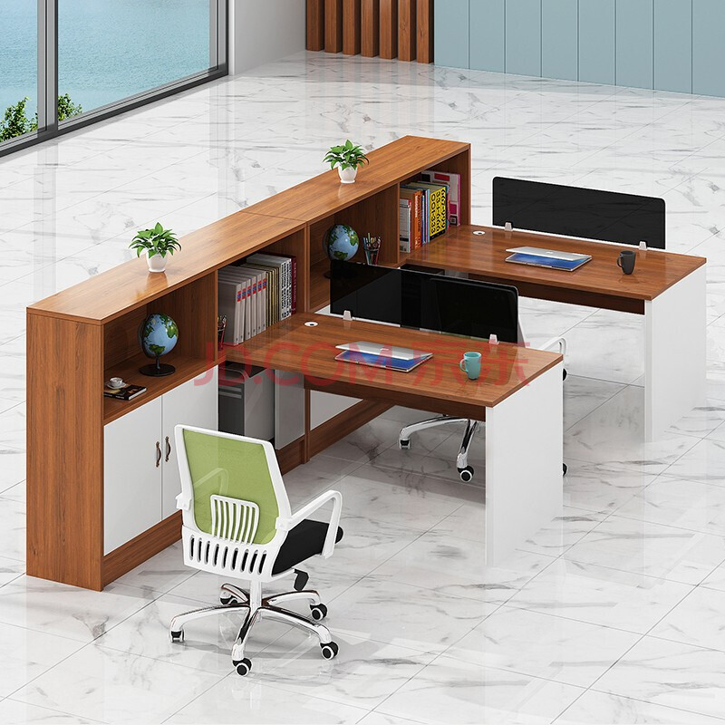 沪智临 办公桌组合简约现代员工屏风1-6员工桌椅组合财务桌电脑桌职员