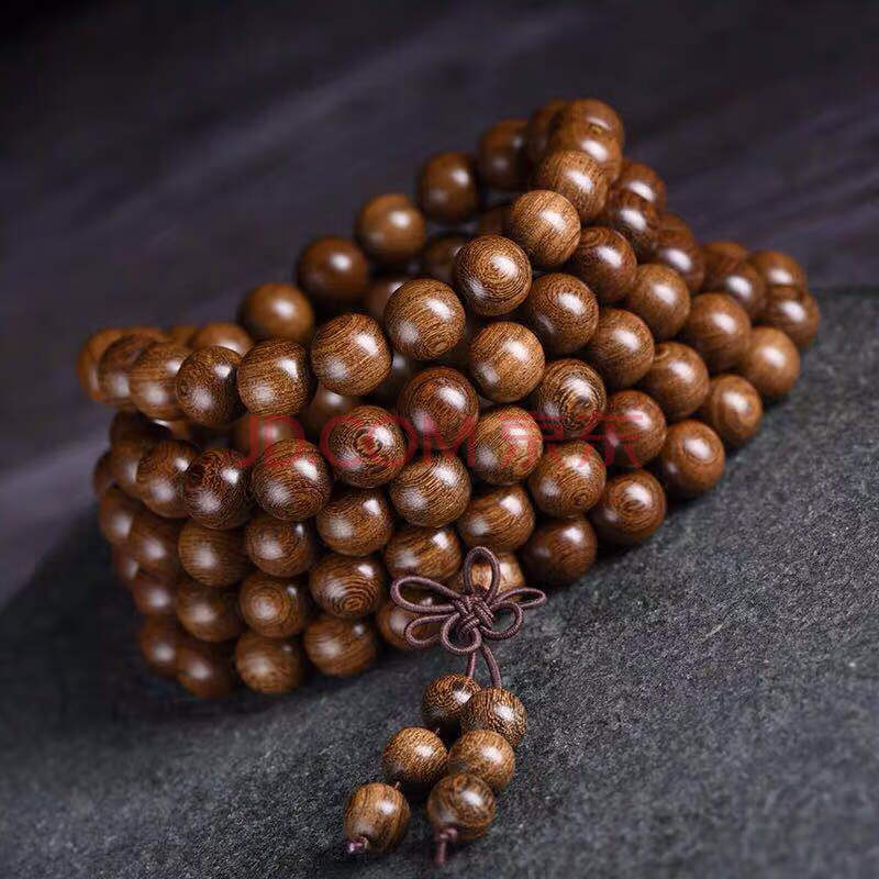 【芙蕖】金丝檀木佛珠手串金丝楠木男红檀香木手链108颗念珠乌木档位