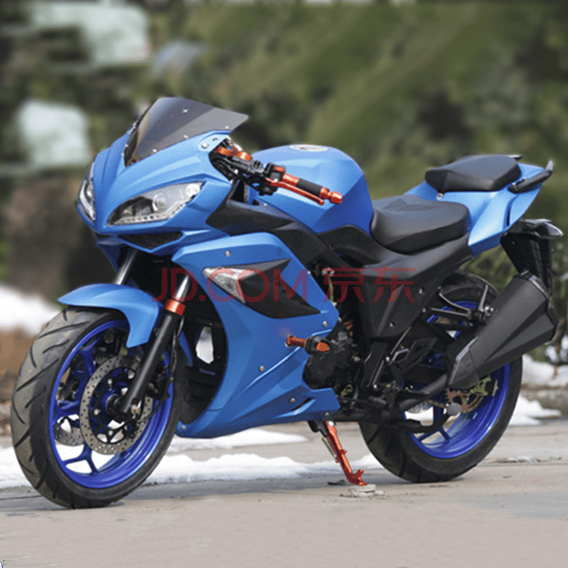 重型机车街车国四电喷宗申200双缸250cc燃油骑行摩托整车可上牌 蓝色