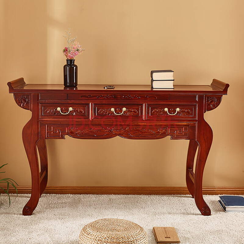 瑞呈堂 神台供奉桌 条案佛桌香案供桌佛台家用财神贡桌实木中式供台